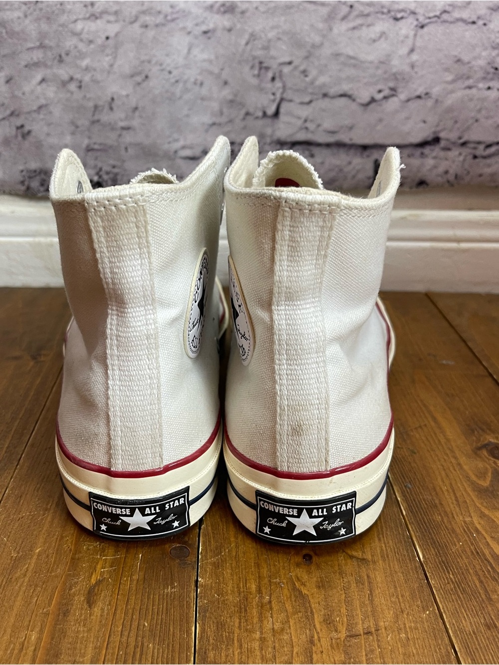 Converse Chuck Taylor’s women’s size 8.5 high top sneakers white - Picture 4 of 10